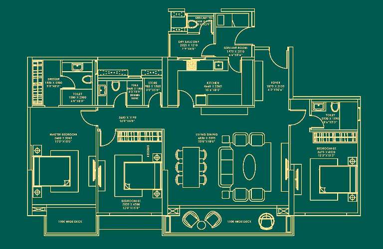 Falcon Tatva 3 BHK Flat with servant under construction at Dumduma